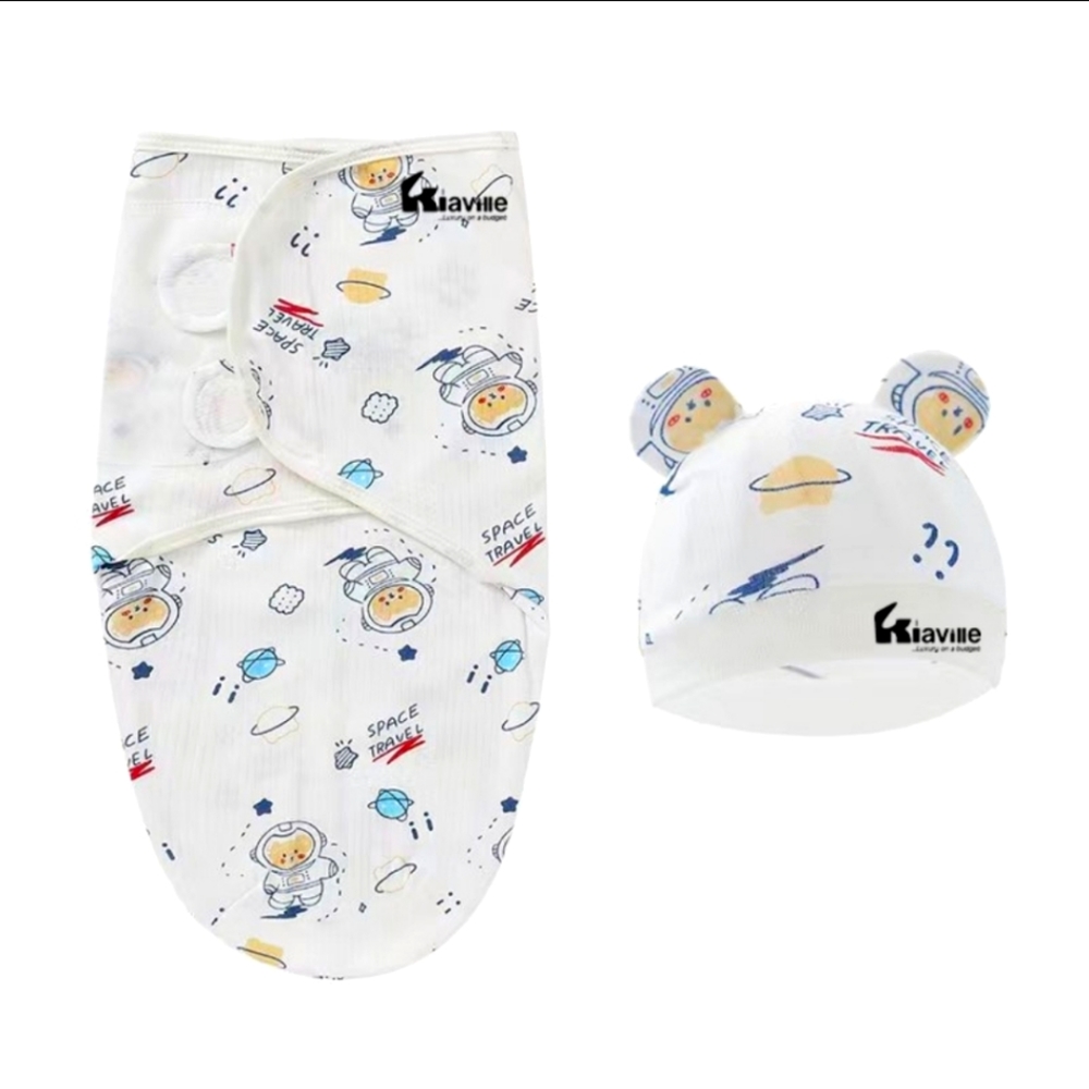 Baby Sleeping Swaddle Blanket with Beanie